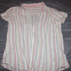 Pastel striped button up